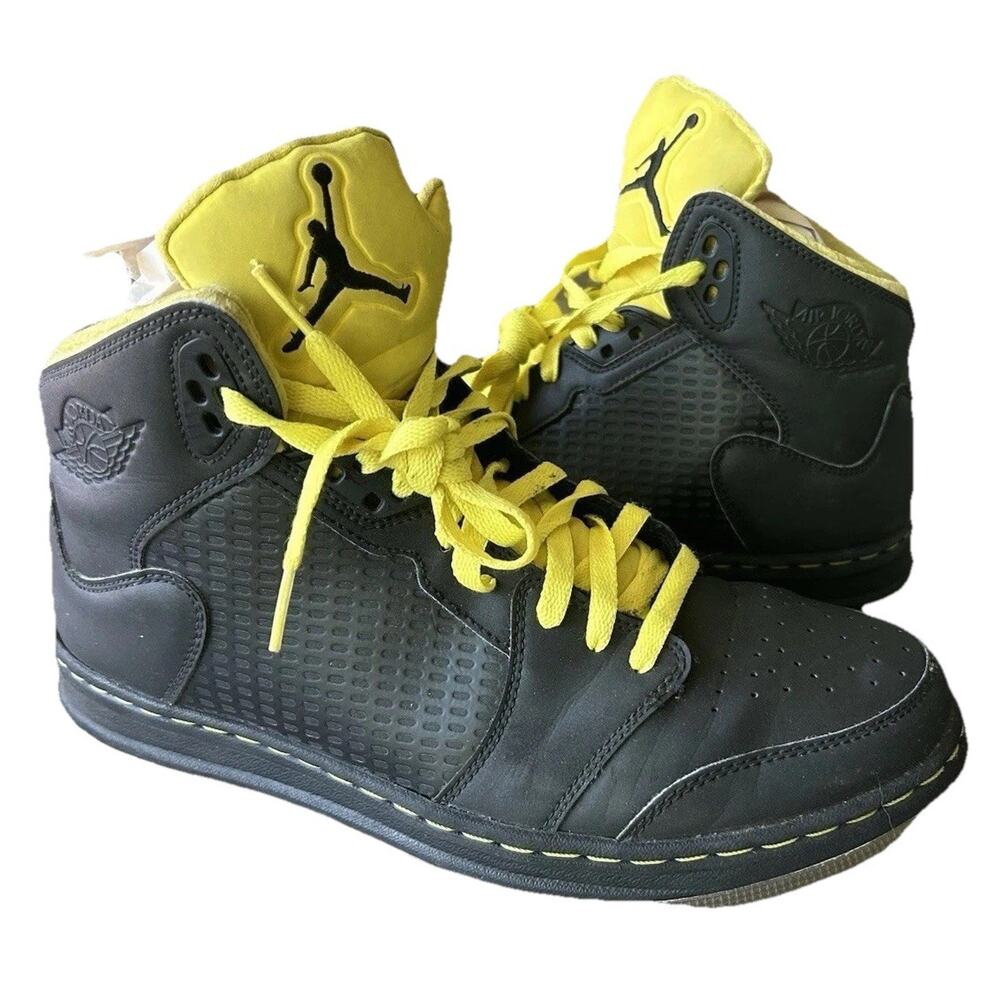 Nike Air Jordan Prime 5 Mens 10 Black Yellow Basketball Shoes 429489-070
